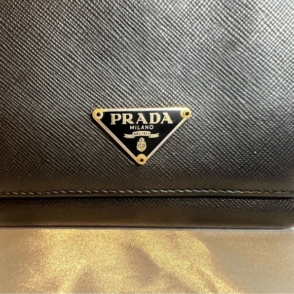 PRADA SAFFIANO LEATHER TRI-FOLD WALLET - Picture 2 of 14